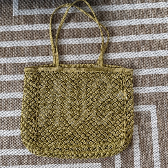 Z Supply Yellow Woven Beach Tote - Picture 2 of 4